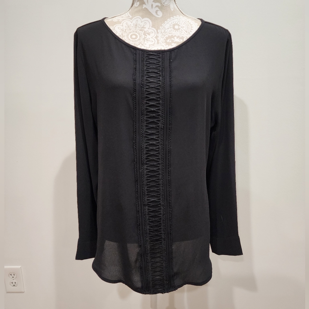 Ann Taylor XL Black Shirt